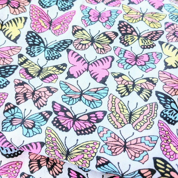 ⭐Lot of 2 J.Crew Crewcuts Leggings butterflies and stripes⭐ - Picture 5 of 7